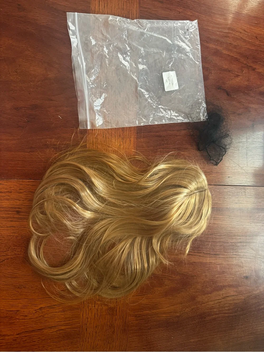 16” Pale Gold Blonde Synthetic Clip-In Hair Topper